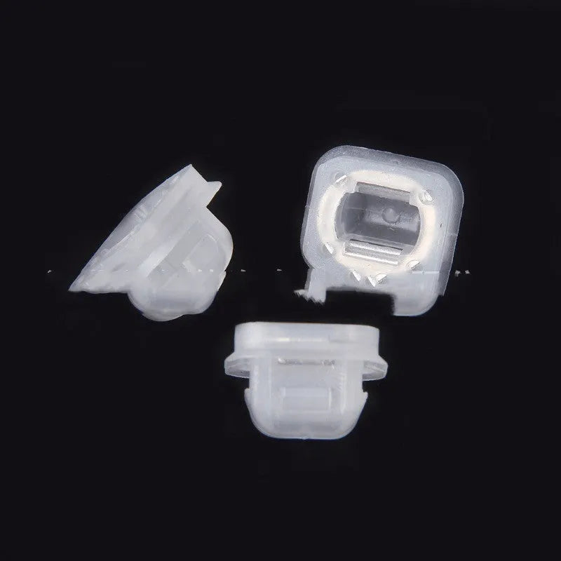 BMW E39 E38 seat clip fasteners in peach wood colour, 100-piece pack showing plastic and metal construction