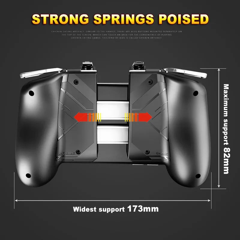 OEM mobile game controller handle in black, blue, or white colours for smartphone gaming