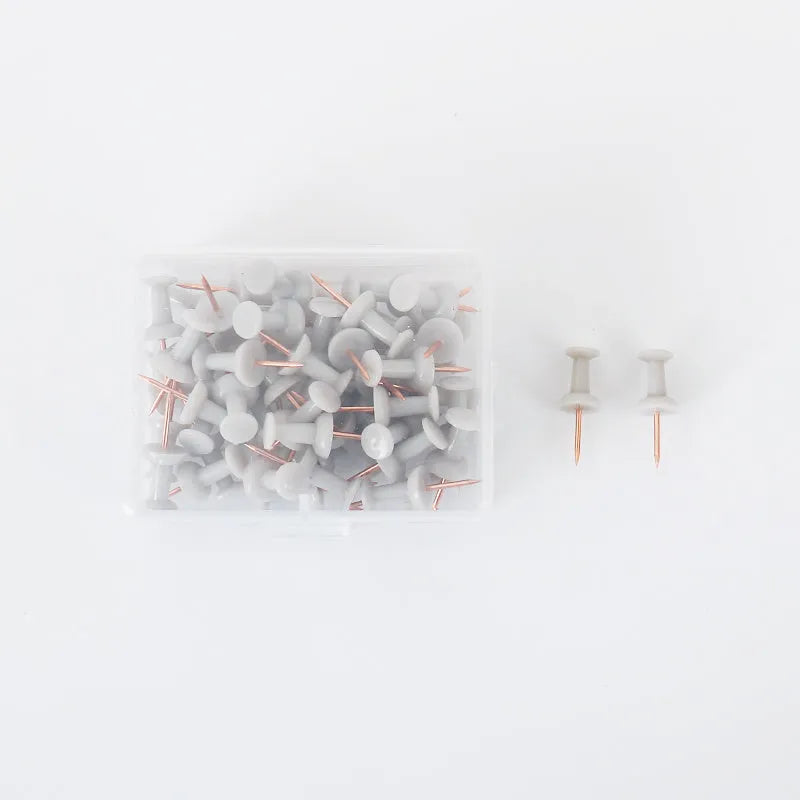 Creative Morandi colour push pins in 50-piece bulk pack for cork boards and noticeboards