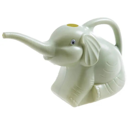 Elephant-shaped pink children's watering can with long nozzle and baby bottle handle