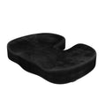 Black U-shaped memory foam seat cushion for office chairs.