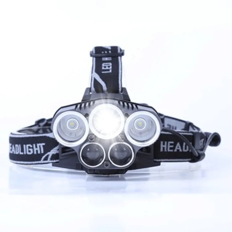 Fixed focus LED head torch for outdoor camping with waterproof design