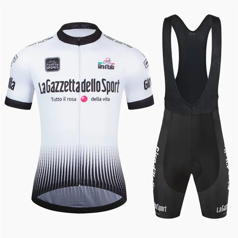 Short sleeve cycling suit in quick-drying polyester fabric for summer riding