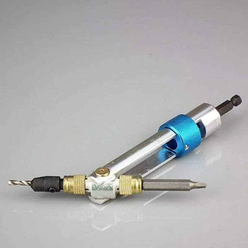 Half Time Drill adapter set with swivel head driver, Phillips bits, flathead bits, and countersink bits.