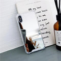 Mirror finish iPhone case in multiple colours showing reflective surface and TPU flexible material