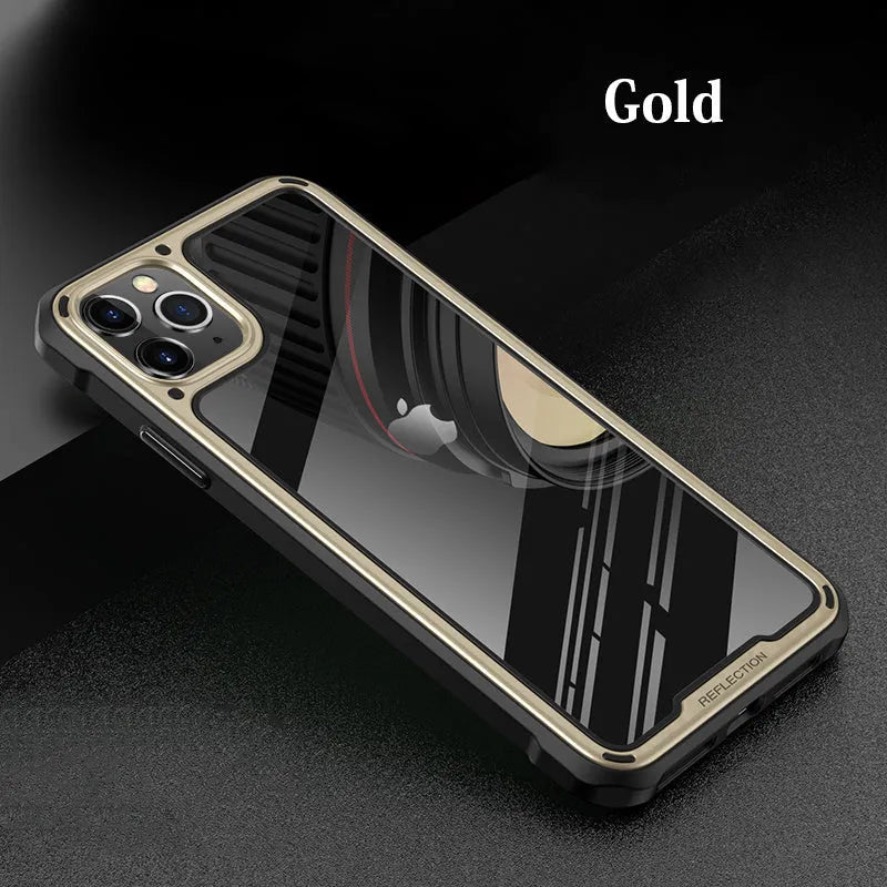 Transparent silicone phone case for iPhone 11 showing six colour options
