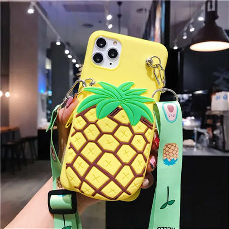 Cartoon camouflage silicone wallet phone case for Huawei smartphones in multiple colours