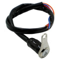 Black stainless steel motorcycle double flash switch with LED light ring indicator