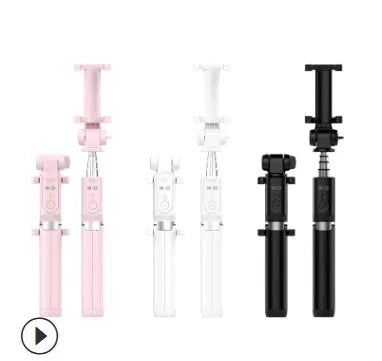 Bluetooth tripod selfie stick with aluminium telescopic rod and phone bracket
