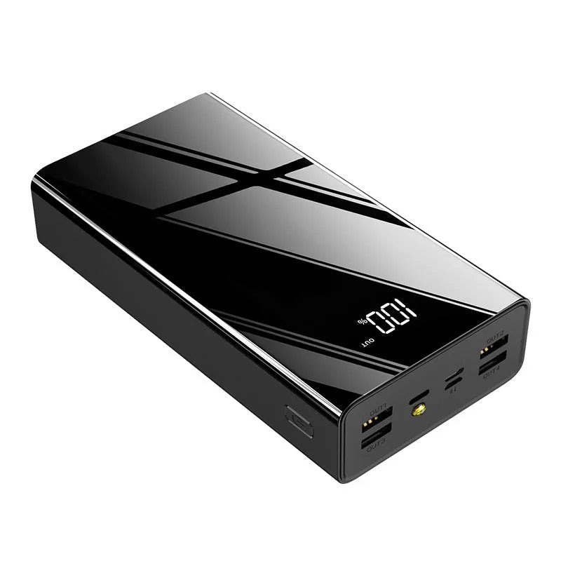 40000 mAh power bank with LCD display in red or black plastic shell