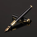 Metal fountain pen with 0.5mm nib in black or red colour for business writing and corporate gifts