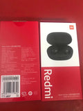 Redmi AirDots 2 black true wireless earbuds with charging case on a white background