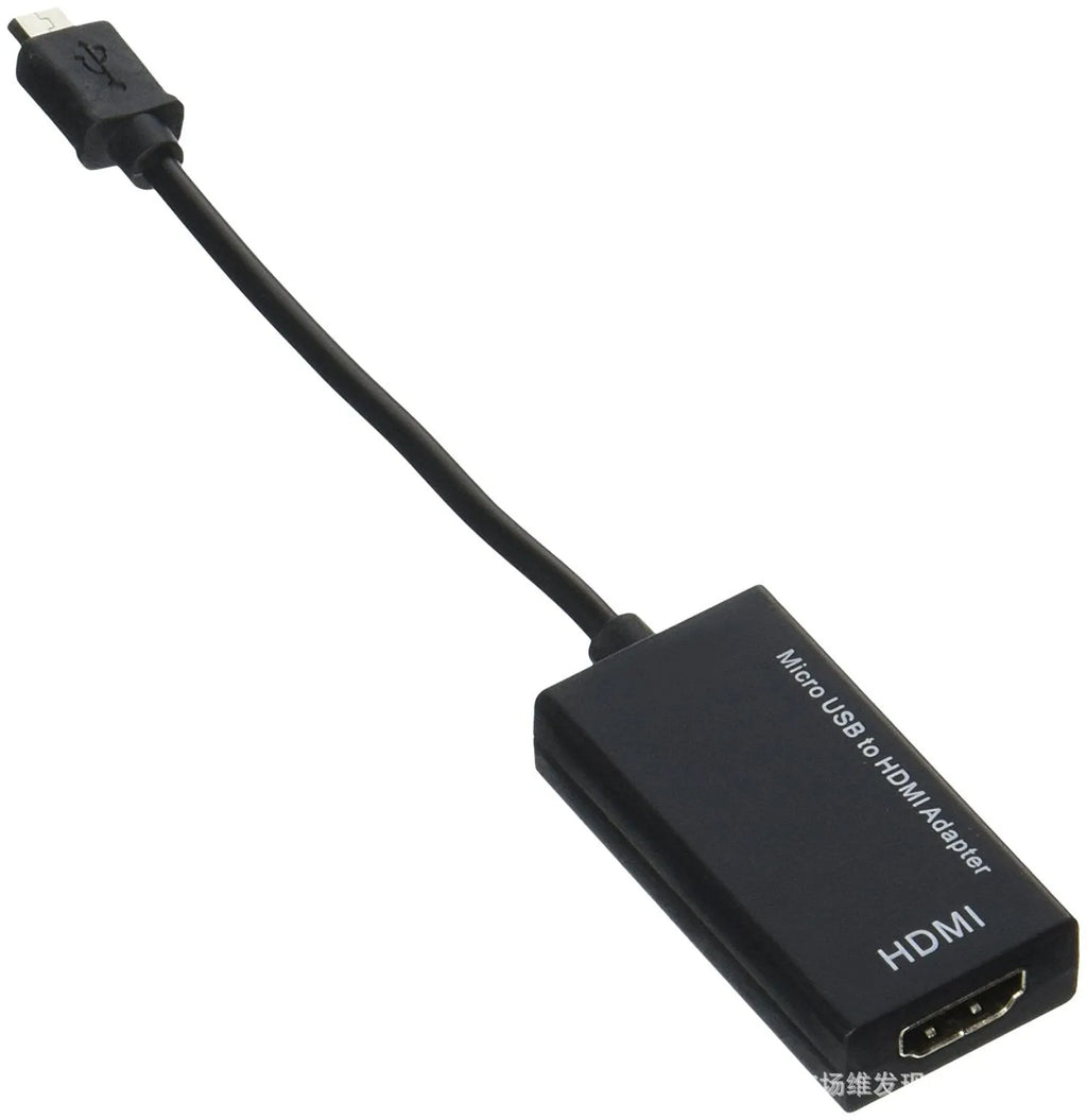 Black HD to HDMI adapter with gold-plated connectors for mobile phone to TV connection