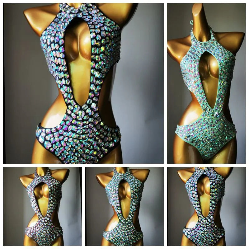 Women's mesh diamond pattern one-piece swimsuit in nylon with polyester lining