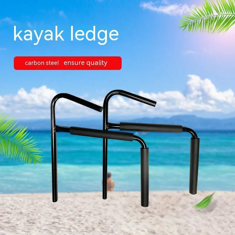 Carbon steel kayak and surfboard wall storage rack with wall-mount design