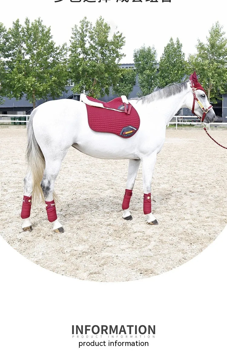 Riding shock absorption balance wool pad body in black navy blue white and wine red for equestrian and cycling waist protection