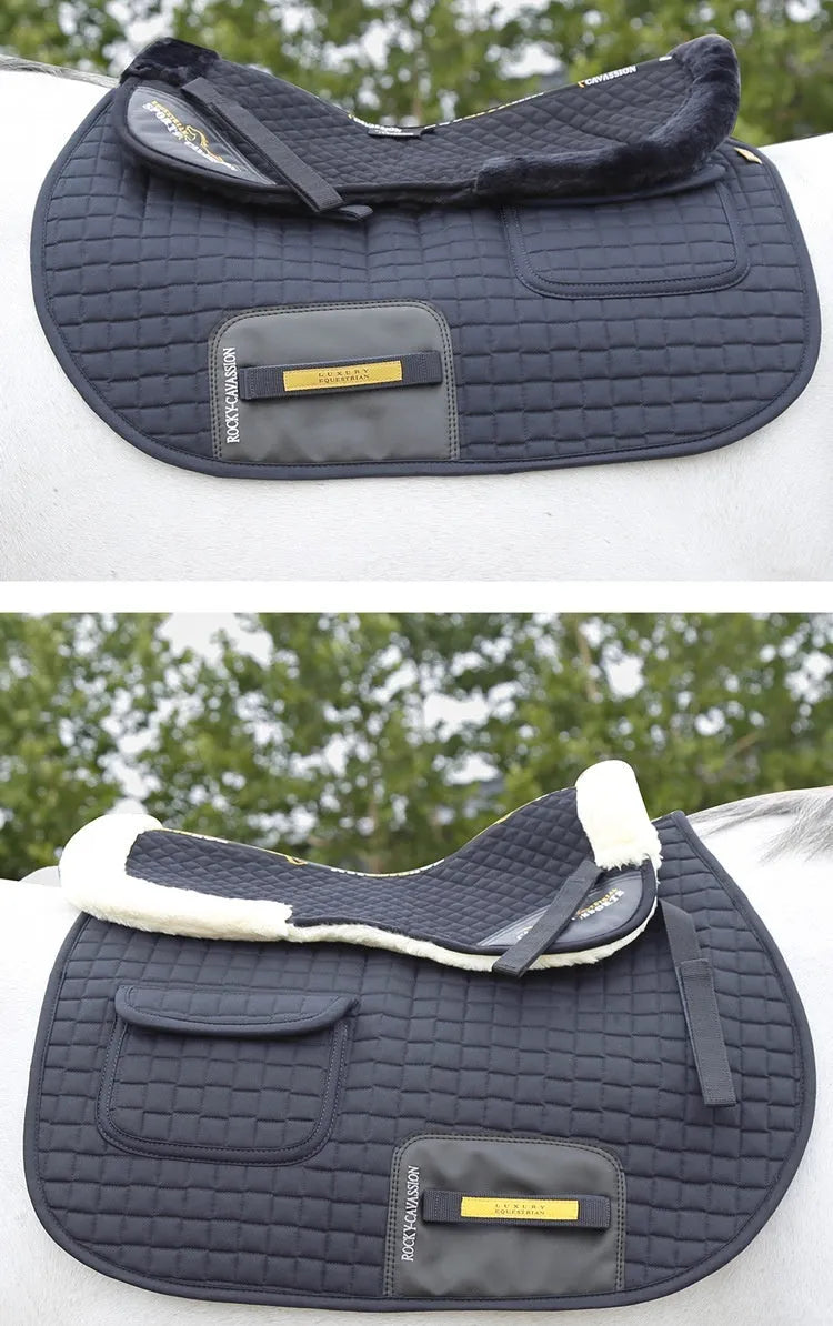 Riding shock absorption balance wool pad body in black navy blue white and wine red for equestrian and cycling waist protection