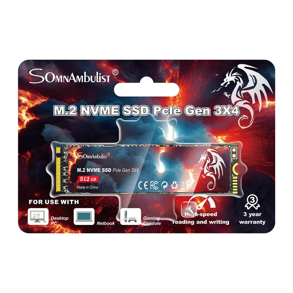 M.2 Solid State Drive for desktop computers with SATA 3.0 interface and capacity options