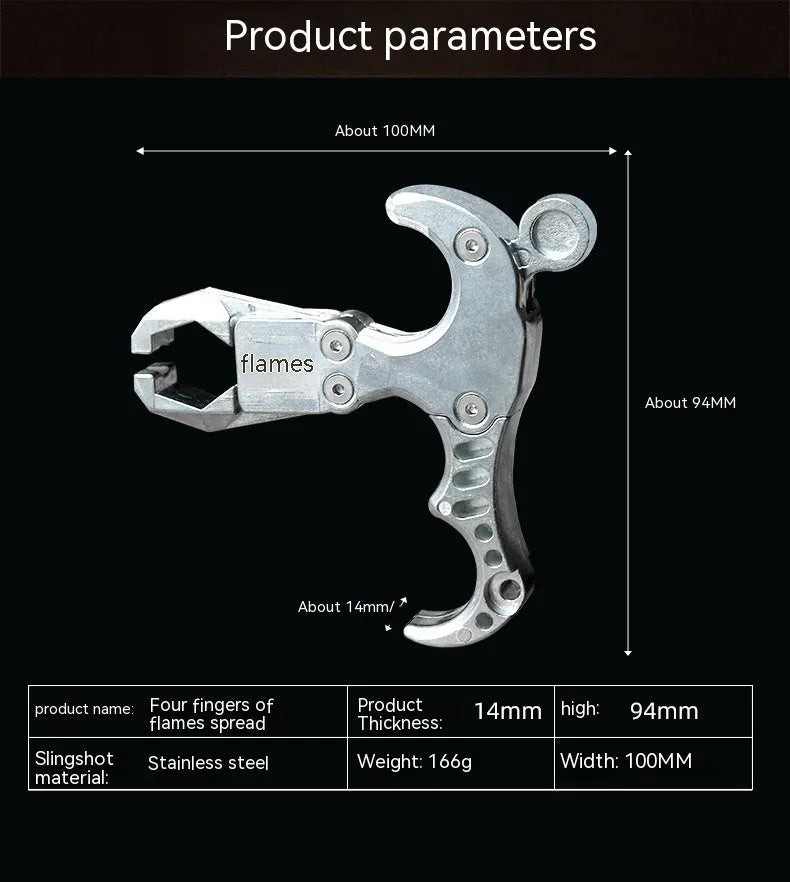 Zinc alloy archery release aid showing its two-axis harpoon clip for bowstring connection