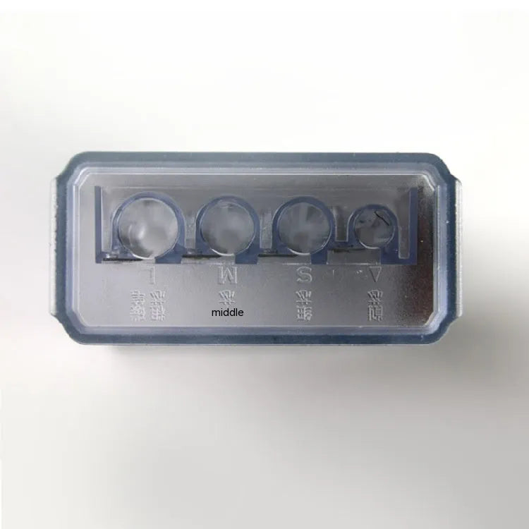 Geometric plastic pencil sharpener with four sharpening holes for sketching pencils