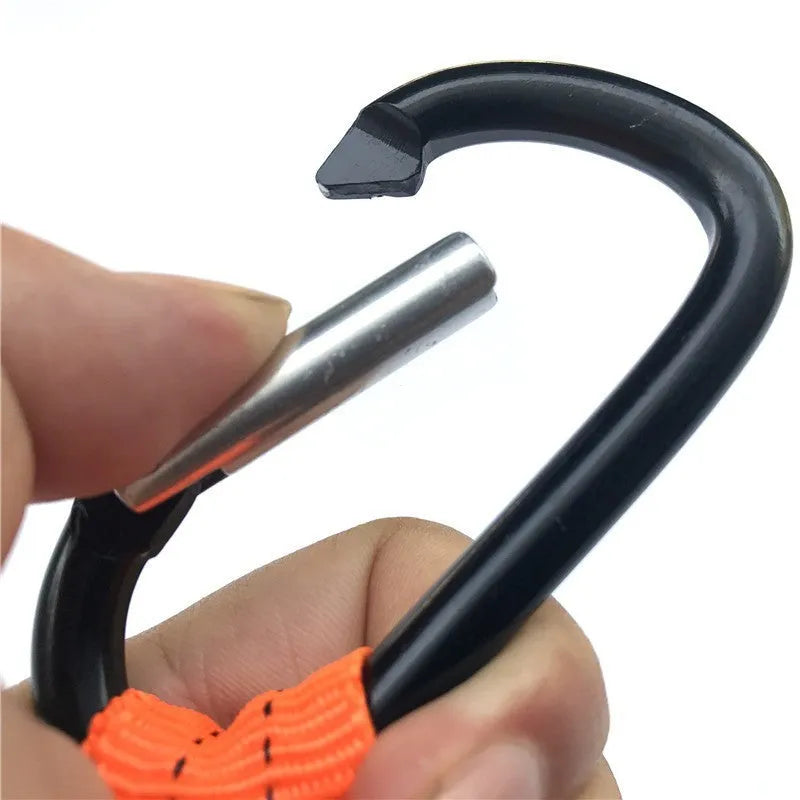 Orange fishing rod safety rope with connectors measuring 90cm length