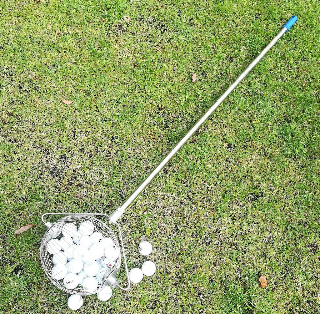 Stainless steel golf ball picker in metallic colour