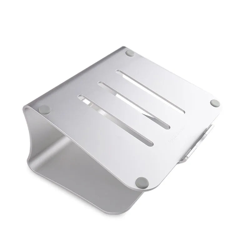 Rotary aluminium laptop cooling bracket in grey and silver striped finishes, 4.07mm thick