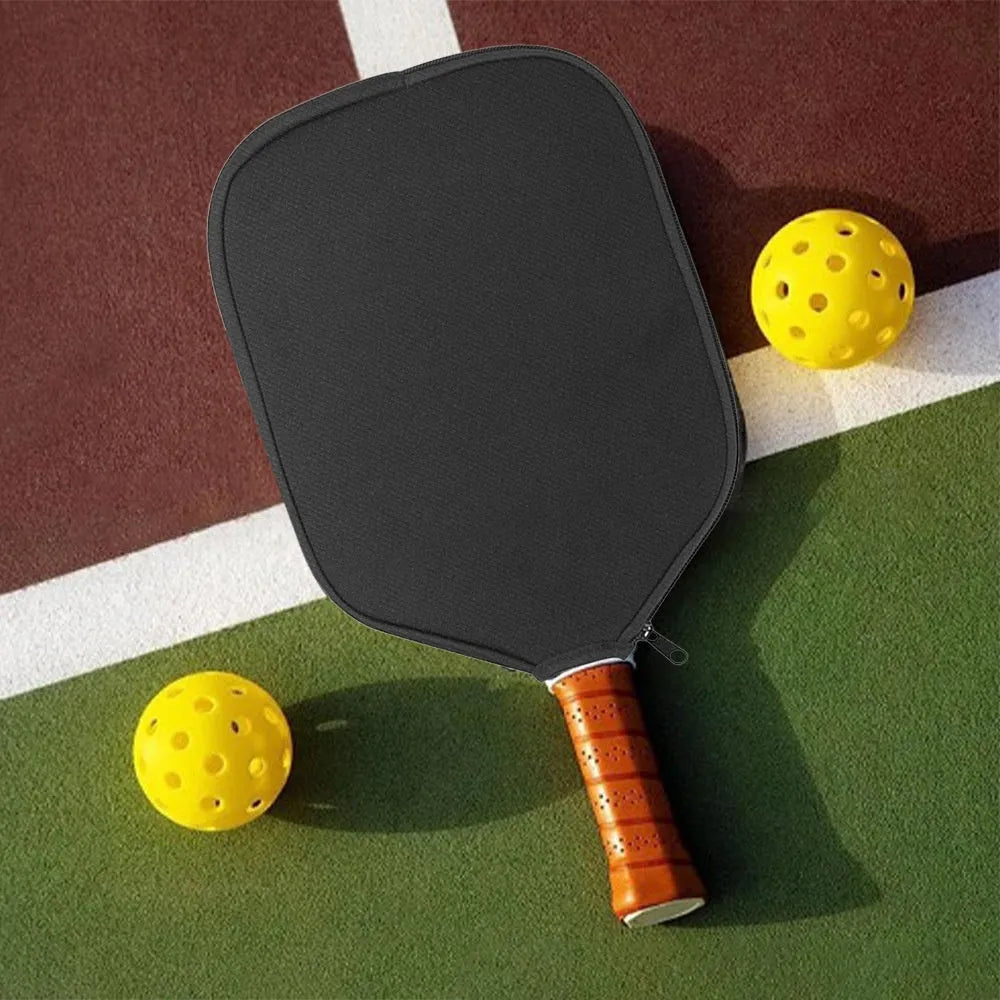 Black neoprene table tennis racket protective sleeve for equipment protection