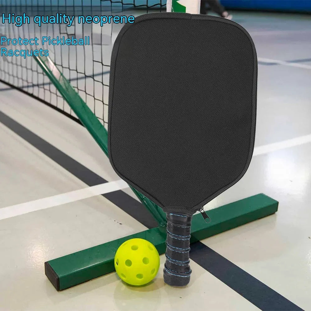 Black neoprene table tennis racket protective sleeve for equipment protection