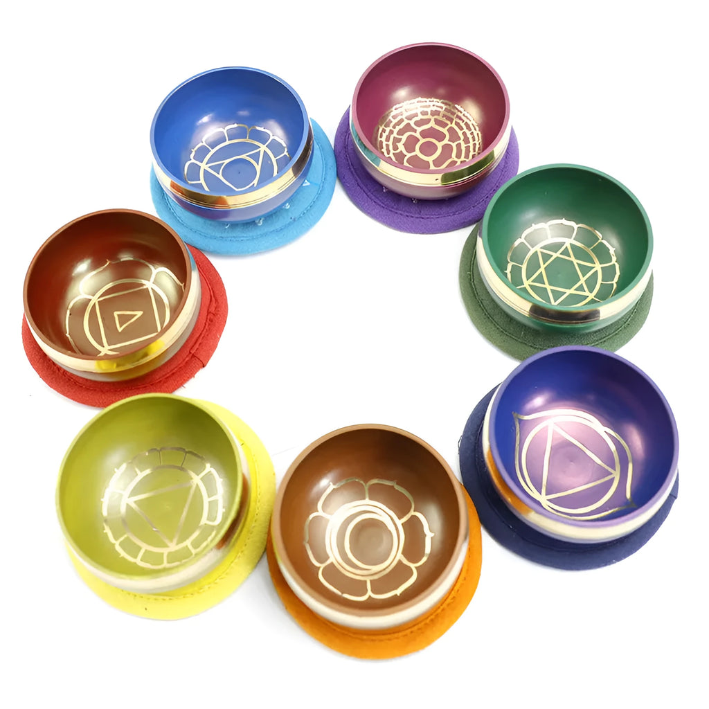 8cm handmade Himalaya singing bowl in colourful options for yoga meditation percussion instrument