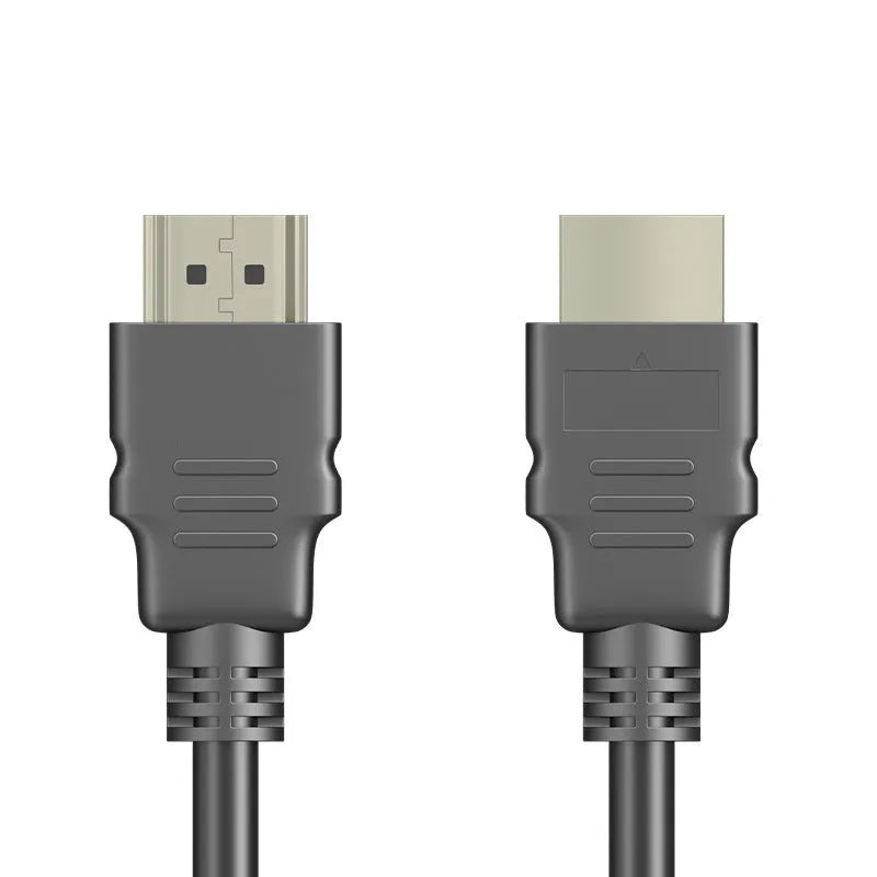Black HDMI data cable with nickel-plated connectors for set-top box connections