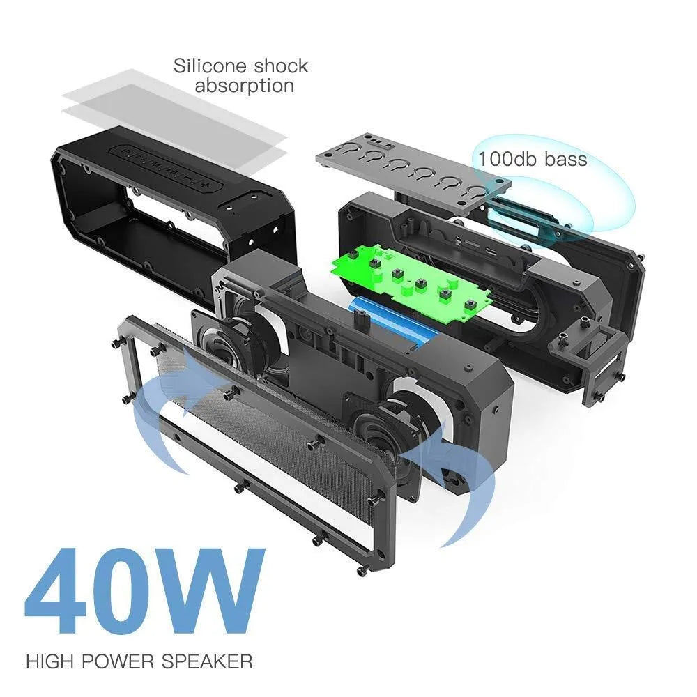 X3 PRO black or blue waterproof portable Bluetooth speaker with climbing rope