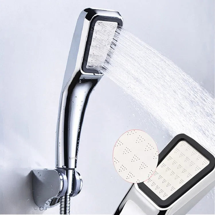 Hand-held pressurised shower set with rain function in orange and multi-colour variations