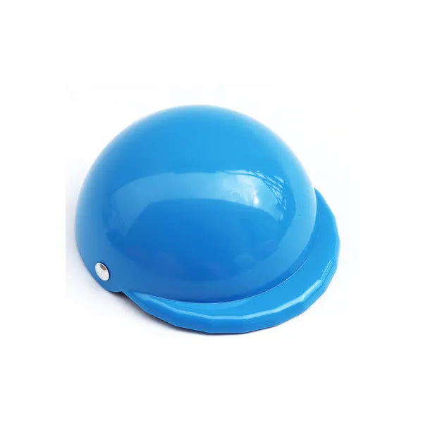 Plastic motorcycle cap helmet for dogs in solid colour with three size options