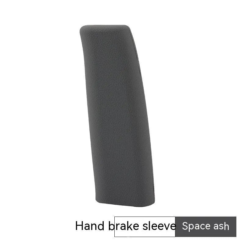 Universal silicone handbrake sleeve for cars in black, grey, beige, red, and blue colour options