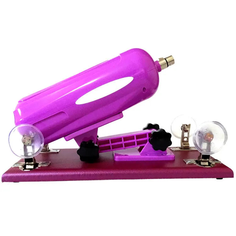 Bobb women's automatic telescopic thrusting sex toy in purple PVC