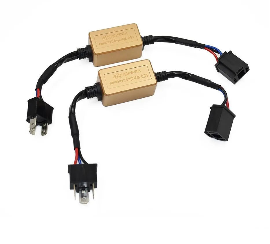 Black alloy LED car headlight Canbus decoder adapter for H4 H7 H11 models