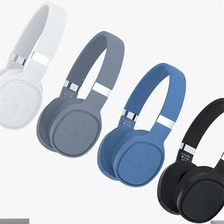 Wireless Bluetooth headset in black colour with adjustable headband and memory foam ear cushions