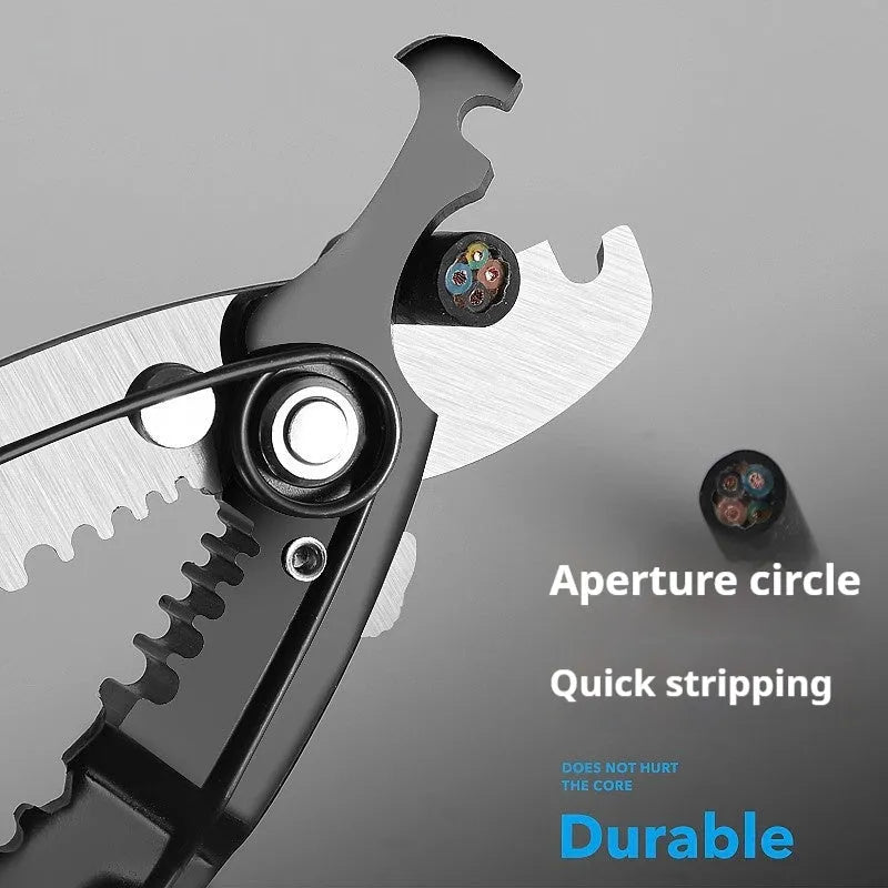 Fully automatic wire stripping pliers with high carbon steel blades weighing 0.361kg