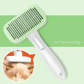 Blue automatic hair removal comb for pets on white background
