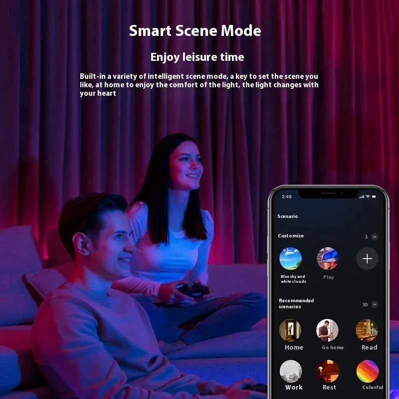 Smart WiFi Bluetooth RGBW colour changing ceiling lamp with American E26 base