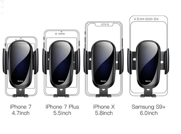 Universal smart car phone mount bracket in black, blue, or silvery colours with adjustable clamp