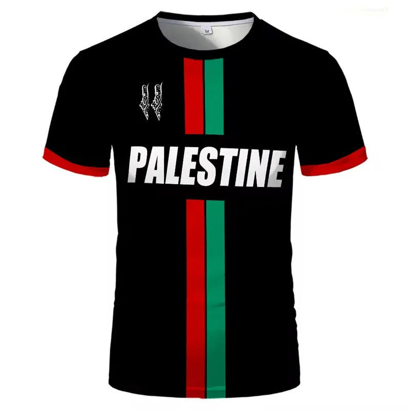 3D printed football T-shirt in black with raised stereo pattern design and half sleeves