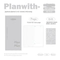 Embossed A5 daily meter book notebook showing blue, grey, purple, and white cover colour options.