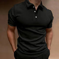 Men's loose fit button t-shirt in a cotton blend fabric available in multiple colours