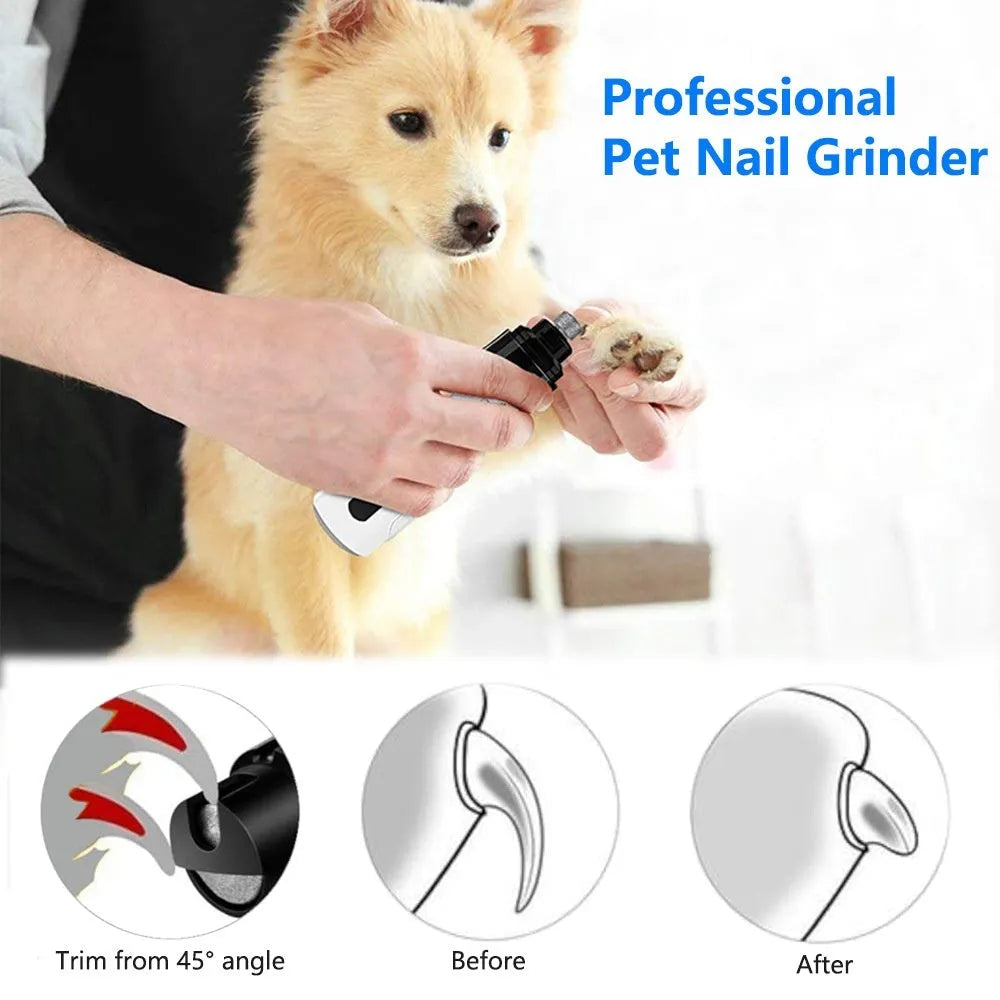 Automatic dog nail trimmer with LED display and 3-speed settings