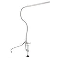 Silver LED nail lighting table lamp with clip attachment and USB cable