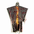 Blood-dyed luminous plastic skull hanging ghost Halloween outdoor ornament