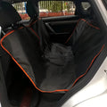 Black fabric pet anti-fouling pad for car rear seats with adjustable strap for dogs