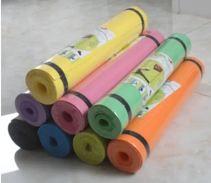 EVA yoga mat in choice of colours with 4mm or 6mm thickness options for fitness exercises
